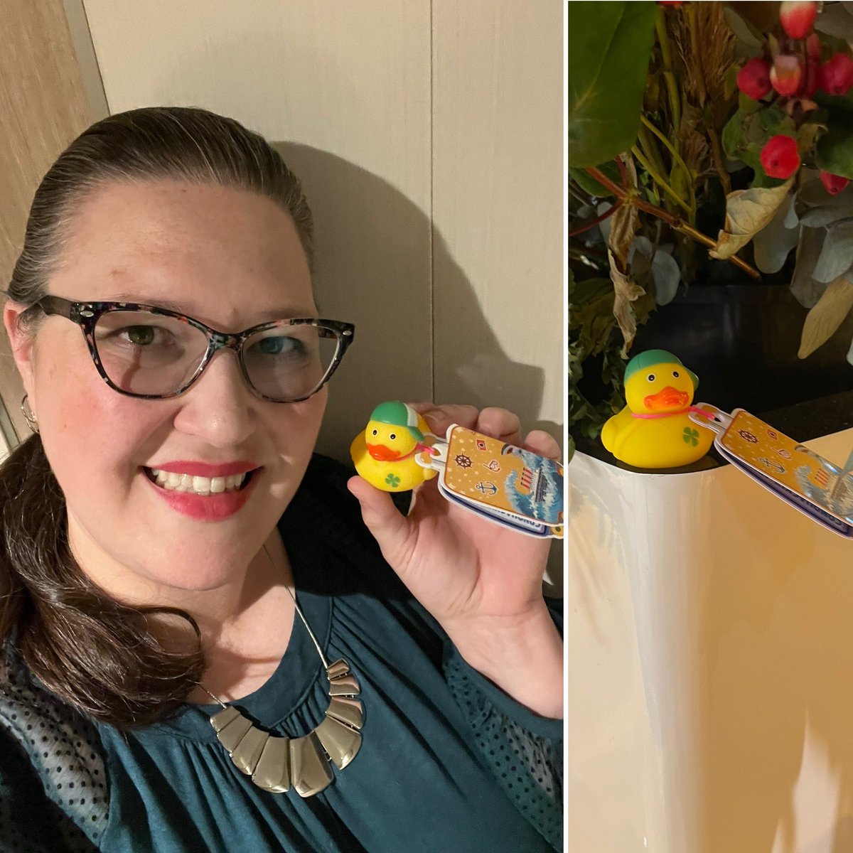 Thanks to someone from somewhere for hiding this little guy! No information was given so I hope they see their duck was found and is loved!! #cruisingducks #halcruisingducks #hollandamericacruisingducks #nieuwstatendam