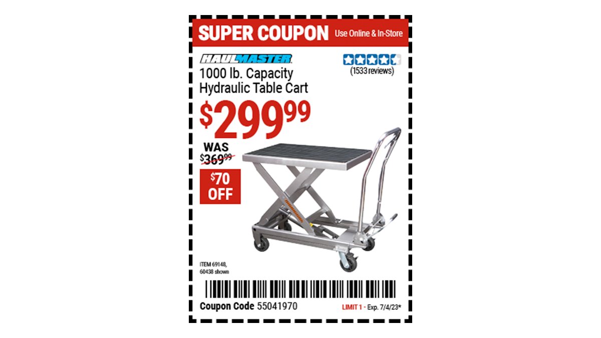 Harbor Freight on Twitter "Buy the HAULMASTER 1000 lbs. Capacity