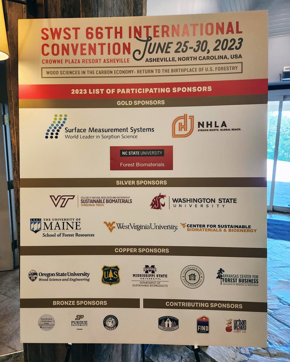 NHLA_Official's tweet photo. The NHLA team is at the Society of Wood Science & Technology 66th International Convention in Asheville, NC this week! We're looking forward to what the rest of this week holds for us. #woodscience #SWST https://t.co/UlUkIJ9a0i