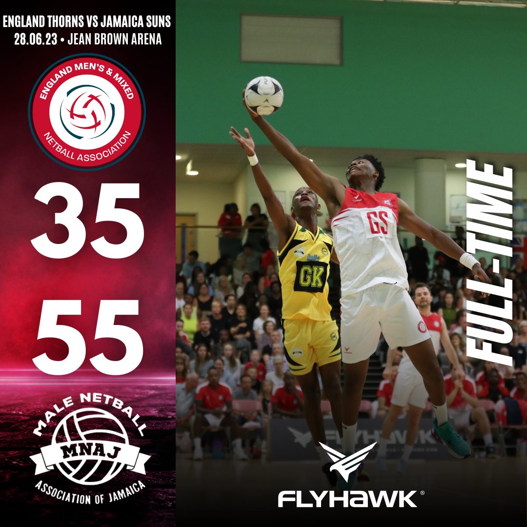 EnglandMMNA's tweet image. And that is the game! A thrilling contest that leaves the Thorns with lots to think about going in to Game Day 02! 

England Thorns 35 - 55 Jamaica Suns

Don't you just love men's netball? 

We are excited to welcome everyone to Nottingham on Saturday Game 02! 

#thornsvssuns