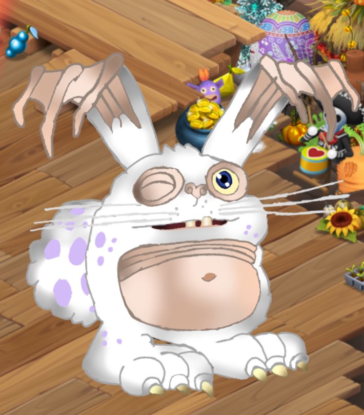 MettatonLover20's tweet photo. BLABBIT!!! Next up is Monculus and possibly Boo'qwurm!!! #blabbit #msm #MySingingMonsters #MySingingMonstersFanart #monsterpiece https://t.co/W9ZXc6PpiV