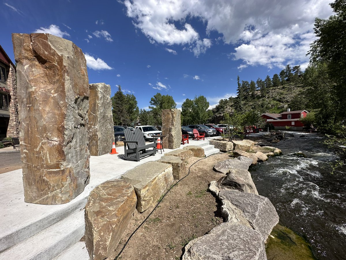 InnSilverMoon's tweet photo. Exciting updates at our hotel! The riverfront now boasts a captivating transformation, enhanced by the enchanting monoliths that stand tall, offering a serene retreat for guests to immerse themselves in nature's embrace. #NewRiverfront #MonolithMarvels #SilverMoonInn https://t.co/USRDRLMWem