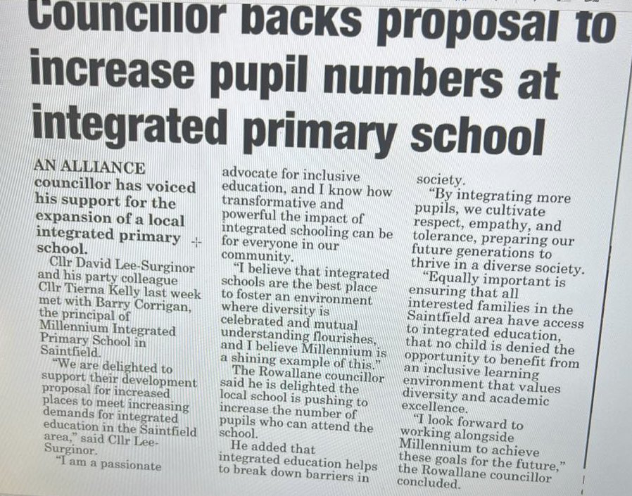 Millennium IPS (@millenniumips) on Twitter photo Thank you <a href="/CllrDavidLeeAP/">Cllr. David Lee-Surginor | 李嘉誠 🟡</a> for such strong backing in the Mourne Observer this week. Thank you <a href="/CllrDavidLeeAP/">Cllr. David Lee-Surginor | 李嘉誠 🟡</a> for such strong backing in the Mourne Observer this week.