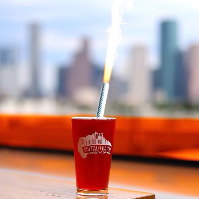 BuffBrew Logo - Can-shaped glass — Buffalo Bayou Brewing Co.