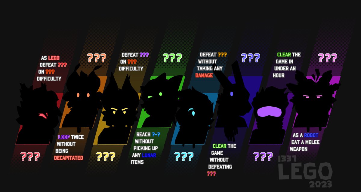 color wheel challenge but it's a locked character select screen from a roguelite game
