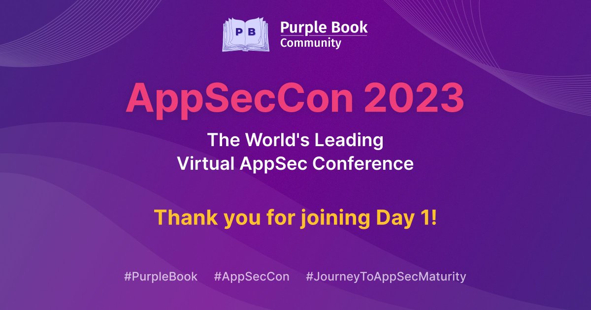 The first day of #AppSecCon 2023: great dialogue, takeaways & cameos from ArmorCoders & friends

The second day of AppSecCon 2023: ❓❓❓ Find out!

Thank you to all of today's attendees, speakers & fellow sponsors for helping make this event a special kind of #AppSecSuccess!
