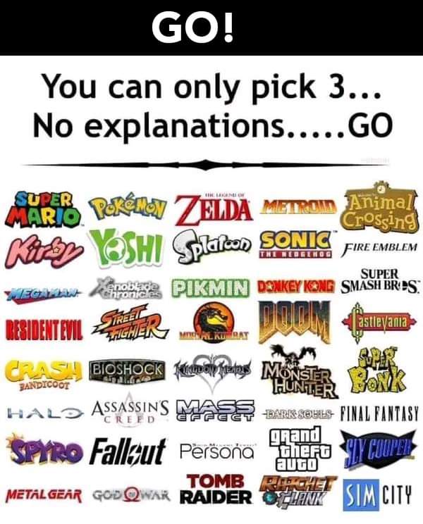 vlootgaming's tweet photo. Final Fantasy, Fallout, Super Mario

#gaming #gamingmemes #PCGamer https://t.co/kCkEEEw3He