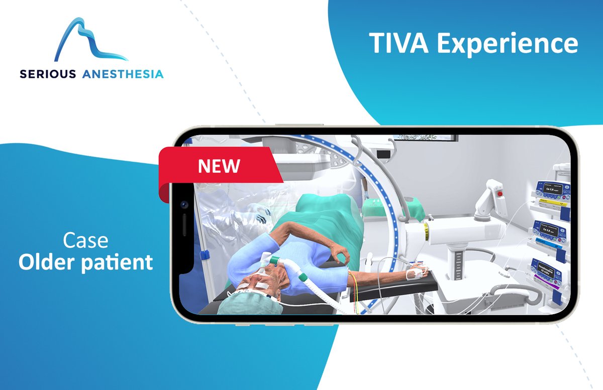 SeriousAnesthe2's tweet photo. A new patient has been added to the #TIVAExperience! This third module deals with an older patient and postoperative delirium.

More information about this #medicalsim:
https://t.co/szzqmqU60T

App Store:
https://t.co/hea6TjRjHD
Play Store:
https://t.co/G78dHvLdK0 https://t.co/O2bSfUjJ0u