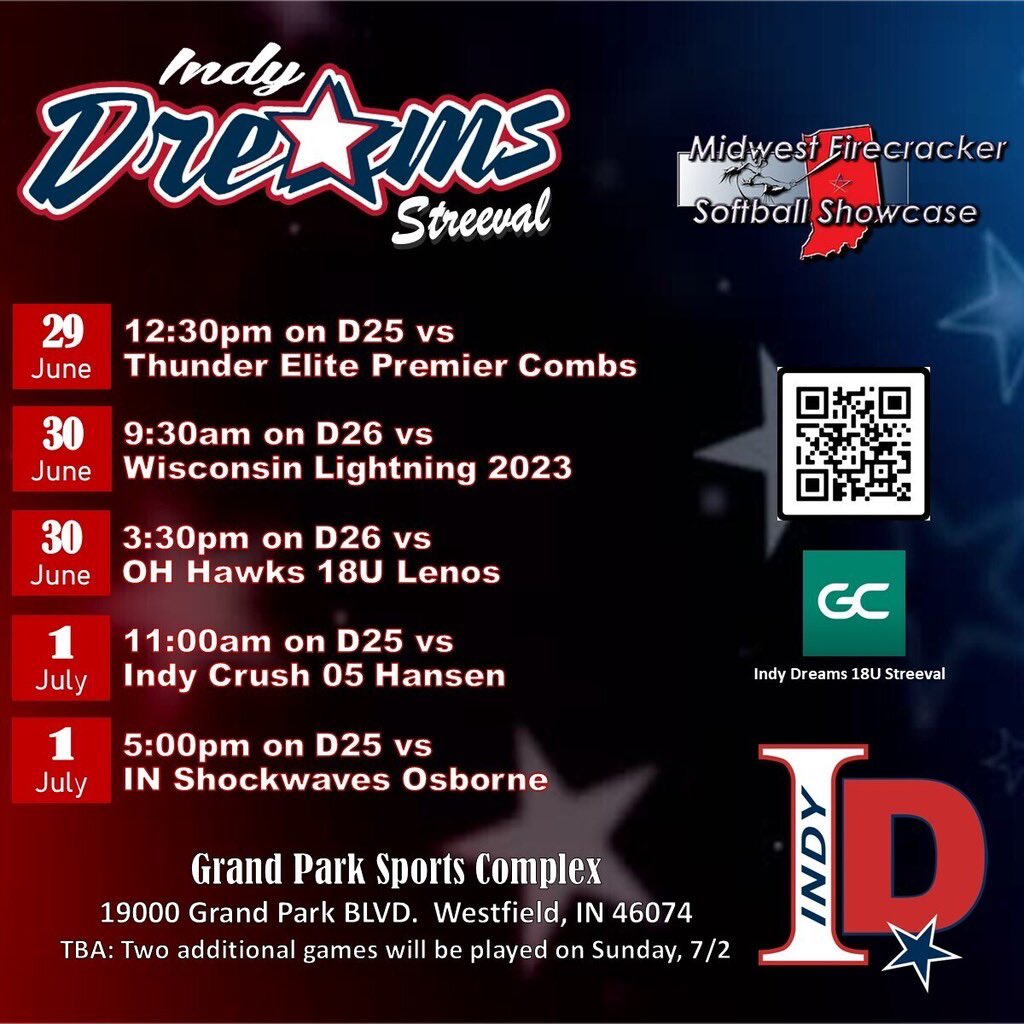 This weekends schedule at Grand Park! <a href="/FCGrizSoftball/">Franklin College Softball</a> <a href="/GC_SoftballTeam/">Georgetown College Softball</a> <a href="/DenisonSoftball/">Denison Softball</a> <a href="/HanoverSBall/">Hanover College Softball</a>