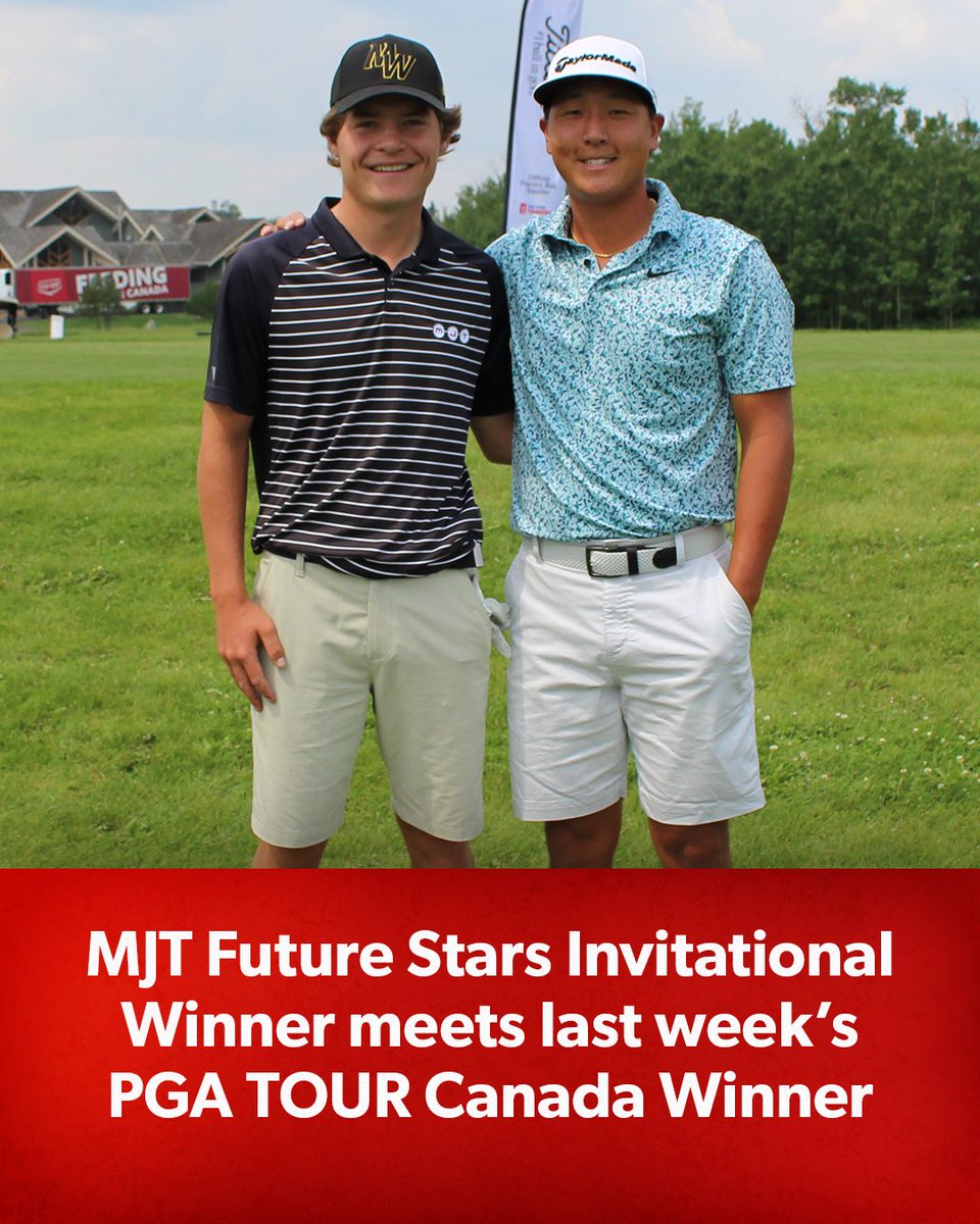 Growing the game 🤝

18-year old Kye Fisher — who earned a spot in this week’s <a href="/ATBClassicGolf/">ATB Classic</a> by winning the @MapleJT “Future Stars Invitational” last weekend — got to spend some time with last week’s winner and former NCAA Player of the Year Johnny Pak 👌