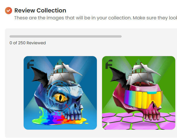 Did you know that even though High Forge does live-minting there is a comprehensive review step for creators to vet all of the art ahead of time? Creators get a first-look at exactly what will be minted and have options for what to do when encountering bad traits/layering.
1/2