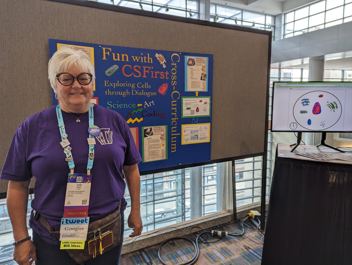 PMGoogleGoddess's tweet image. Last day at #ISTELive23 and my final presentation.  Love the sharing and connections I made.  I 💕 #CSFirst @GoogleForEdu