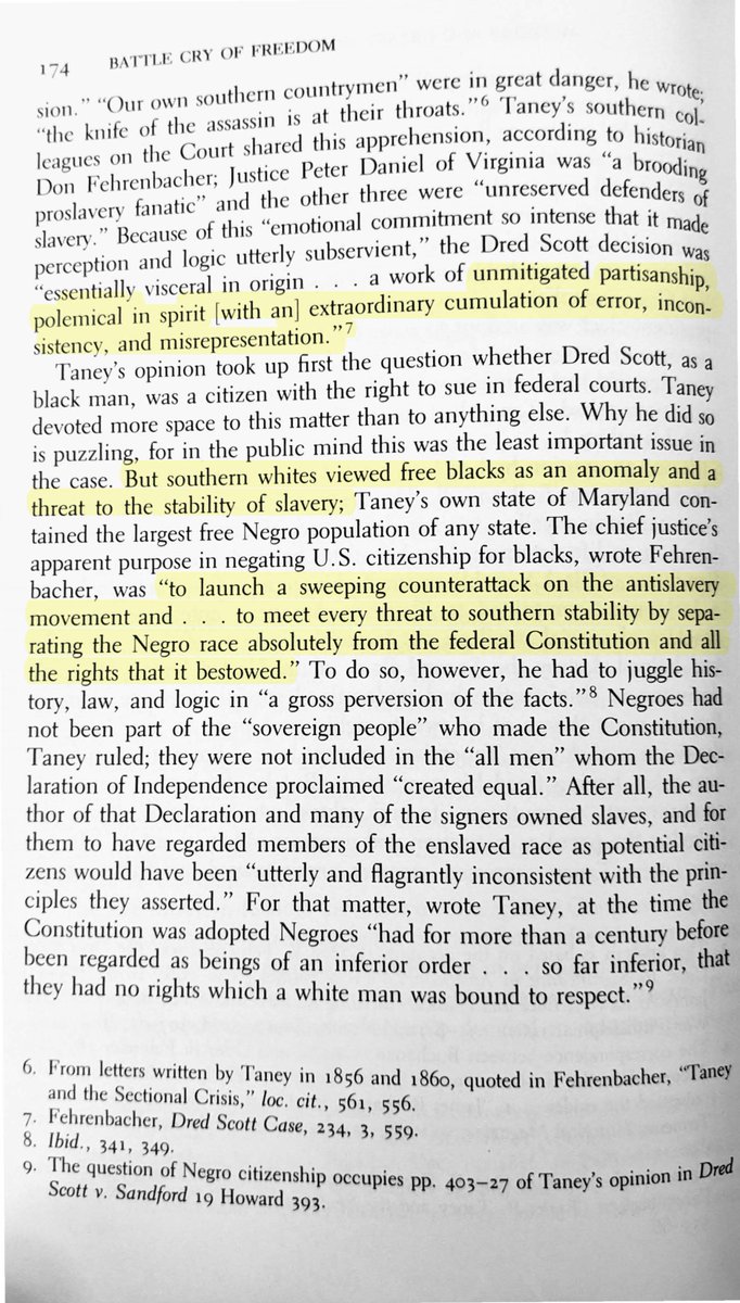 Taney's career on the court had one theme: the defense of slavery. In its time the Scott decision was celebrated or derided for being an openly partisan, 'sweeping counterattack on the antislavery movement' meant to protect it from threats to its stability.