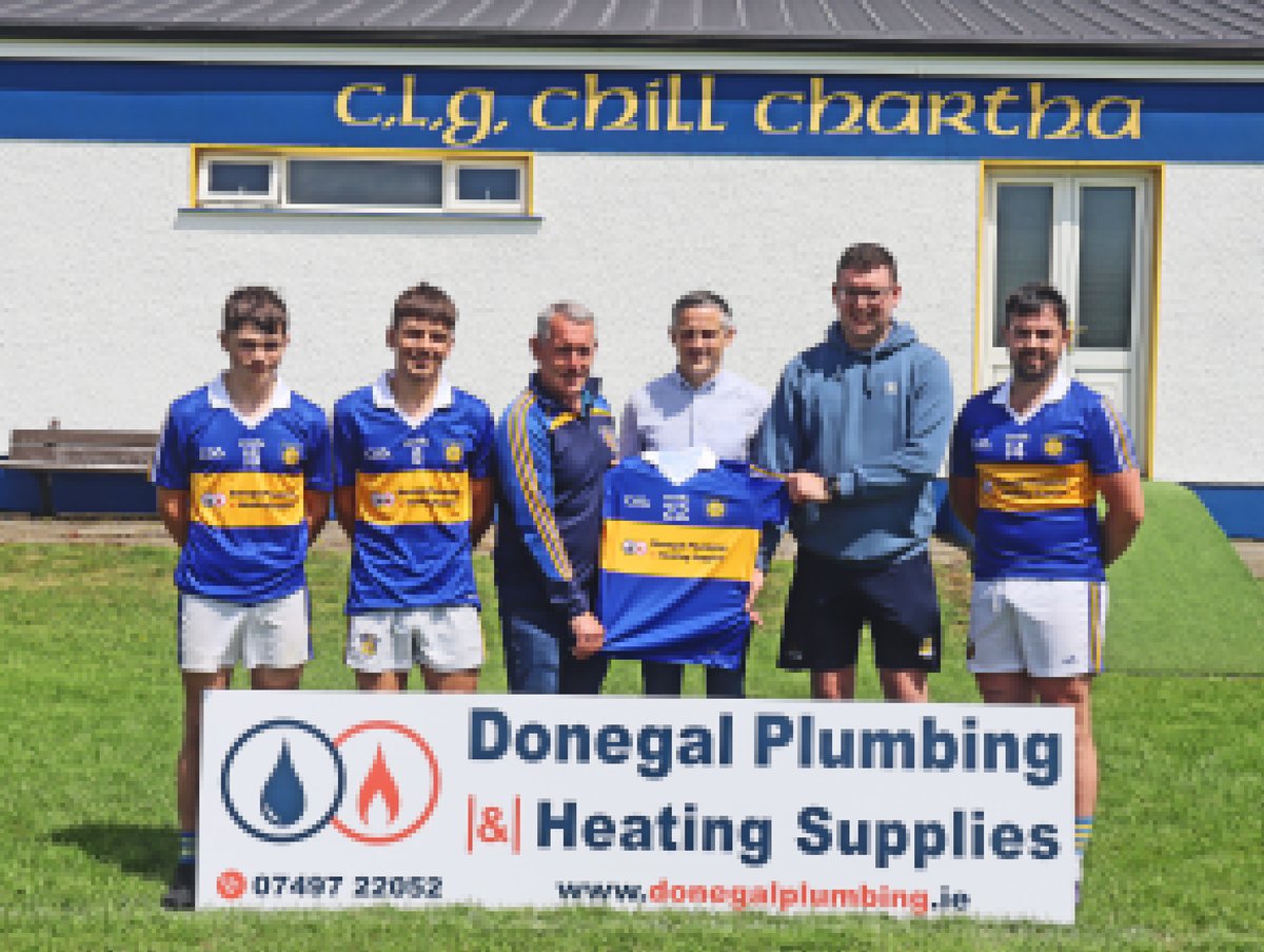 CLGChillChartha's tweet photo. Thanks to Donegal Plumbing and Heating for sponsoring our reserve team and minor board, your support is greatly apricated. Visit their website at https://t.co/mTX0dhAwHt or call to their store in Donegal Town to view their large range of products. https://t.co/ljlqtRtZey