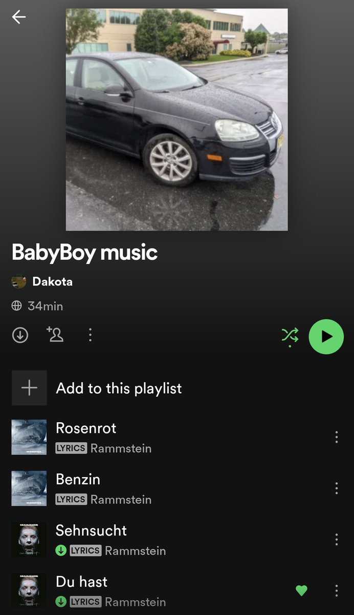 got me a German playlist so my car can listen along