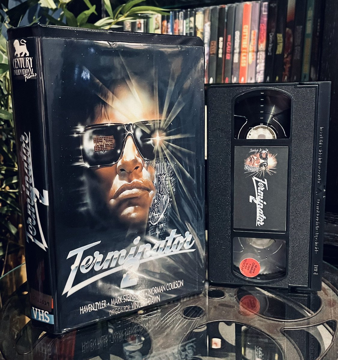 Shocking Dark / “Terminator 2” big clamshell custom VHS tapes I threw together. #VHS #BrunoMattei #VincentDawn #ShockingDark