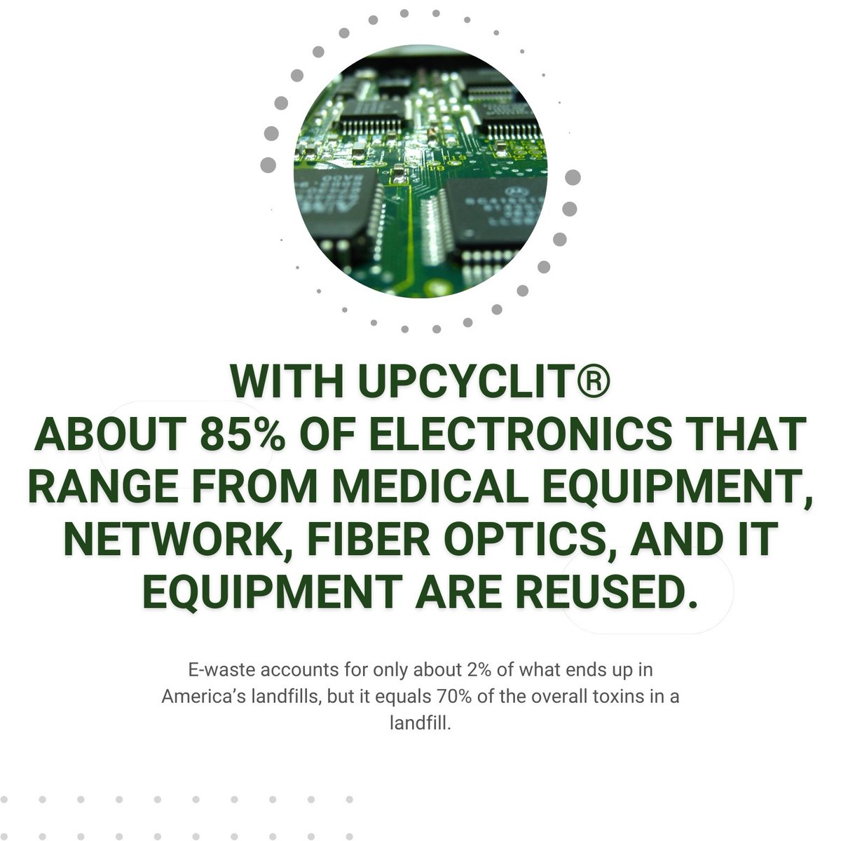 At Surplus Service, we are firm believers in the ability of innovation to improve the state of the planet. Become a part of our effort to build a sustainable future. ⁣ ⁣
For more information about our e-waste solutions for your business: surplusservice.com/upcycling-upcy…