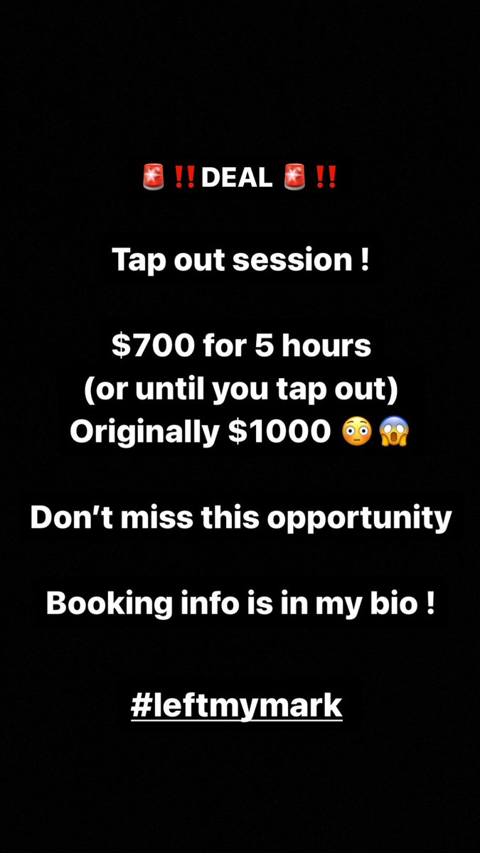 left_mymark's tweet photo. Don’t miss this deal! Text 7735315960 to book this deal today ! 🔥🔥🔥 https://t.co/YpVj5Jzq5R