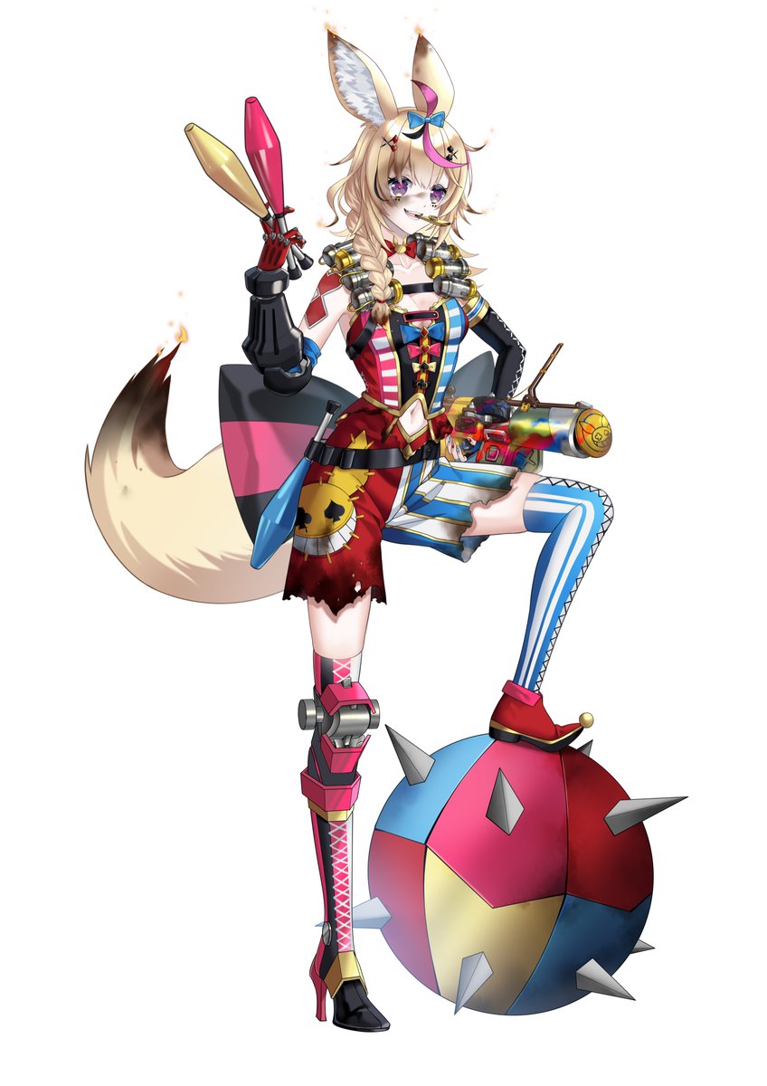AcidGames4's tweet photo. My 21st Hololive x Overwatch commission, Omaru Polka as Junkrat! Art by @lovelessmiko from @NekotamaAnime. #hololive #hololivefanart #Overwatch #HoloWatch #絵まる https://t.co/hQI5onu63g