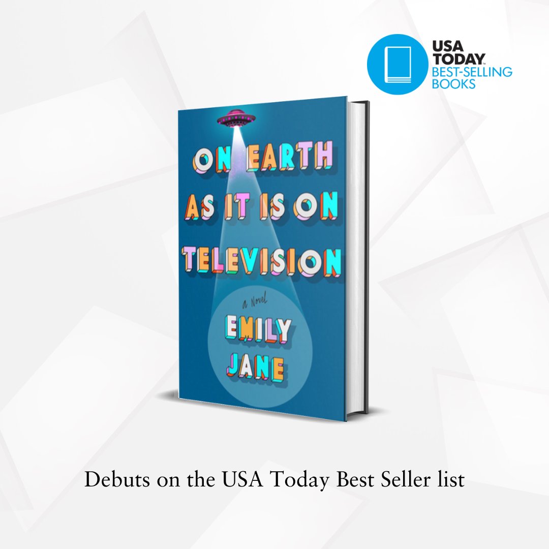 Congrats @EmilyJaneAuthor! ON EARTH AS IT IS ON TELEVISION debuted on the @USATODAYBooks best seller list! 🥳🙌 #ProudAgency