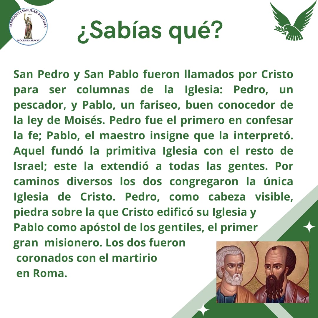 ¿Sabías qué?
#SabiasQué
#aprendizaje
#evangelización
#psanjuanbautista
#monseñorgérmanvivashäusler