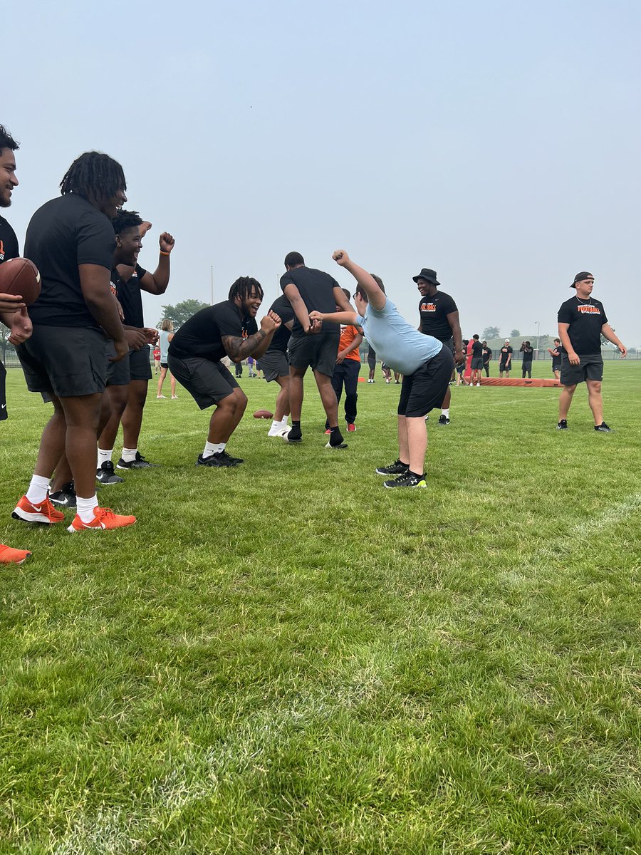 I am so proud of our players coaching in our Wood County Board of Development camp.  It is one of our favorite events that we do in our community.  Go Falcons!