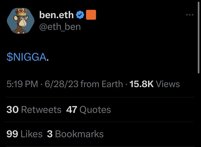 HBAcrypto's tweet photo. I'm speechless

Less than a month ago every single NFT influencer was giving this racist junkie a platform. Today not one of those influencers has spoken about his racist actions. I feel ashamed being a part of this community right now. We need to make changes right this second! https://t.co/qLnqfUjzq4