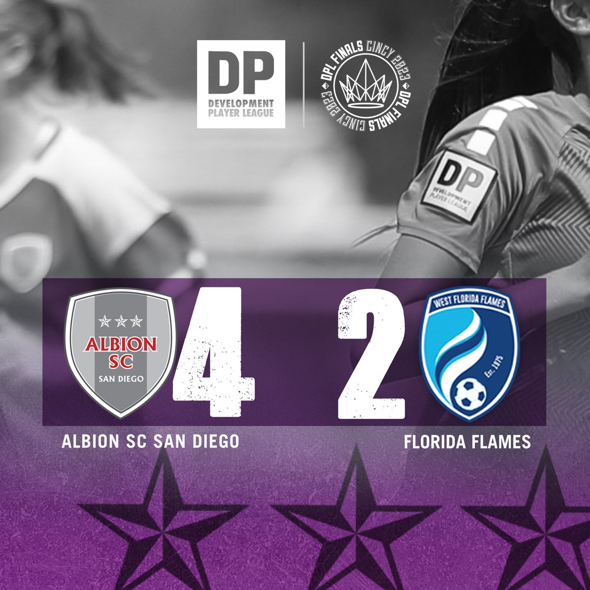 AlbionSc's tweet photo. Big win for our #ALBION_SC G04/05 DPL today against Florida Flames at the #DPLFINALS23 !!!!😁⚡🔥
#GOALBION Congrats, girls!!

@DP_League https://t.co/w9GTmomo96