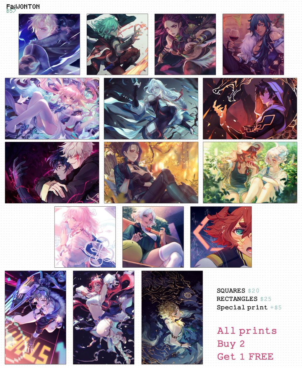 Prints and acrylic stands! We are out to earn the title of The Fire Emblem table again (jk)