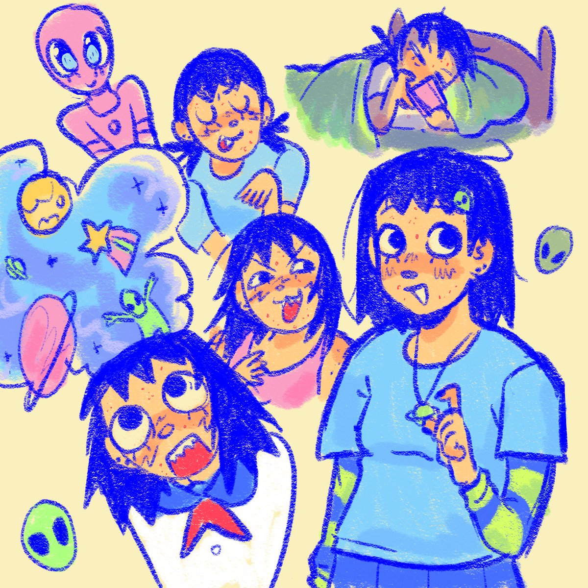 SOME DOODLES OF ALL THE WAY TOME! #mobpsycho100 #tomekurata