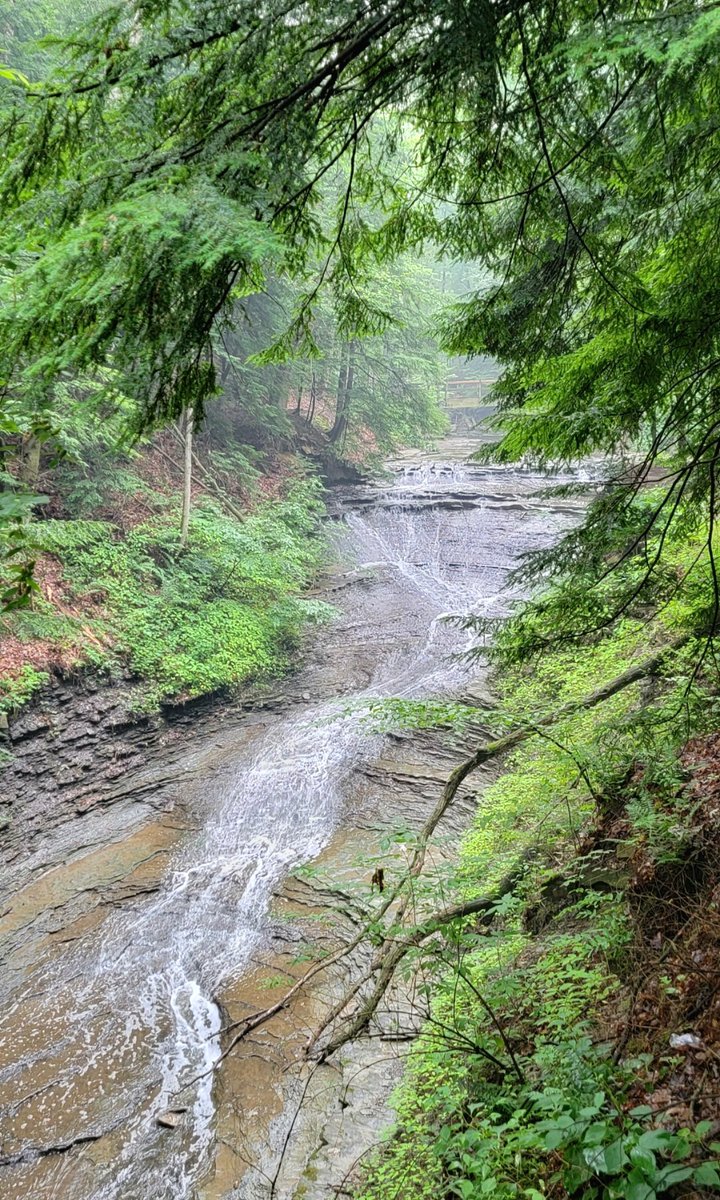 Canadian Wildfire Smoke at Bridal Veil Falls along the Buckeye Trail.  #Hike #hiking #hikingadventures #photo #photography #waterfalls #nature #NaturePhotography #WildfireSmoke #photographer #getoutside