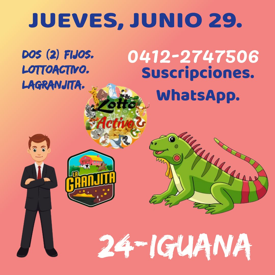 El regalito.!! 
#JUEVES JUNIO,29. 2023. #animalitos #LaGranjita #Lottoactivo 

Agradezco dar un retweet