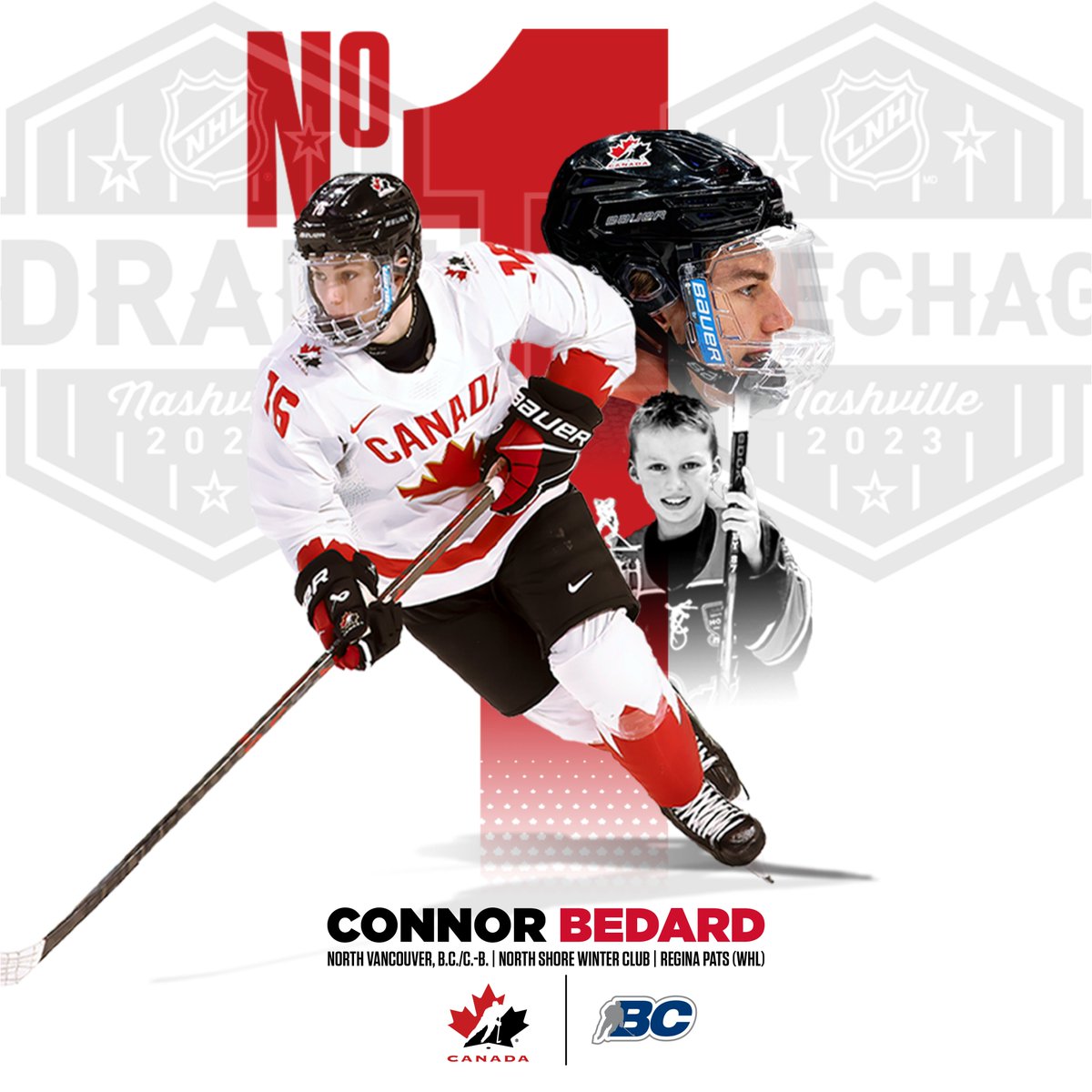 North Vancouver ▶️ Regina ▶️ Chicago

Connor Bedard is the 1st overall pick by the <a href="/NHLBlackhawks/">Chicago Blackhawks</a>.

Connor Bedard est le premier choix au total par les Blackhawks de Chicago.

#NHLDraft | #RepêchageLNH | <a href="/BCHockey_Source/">BC Hockey</a>