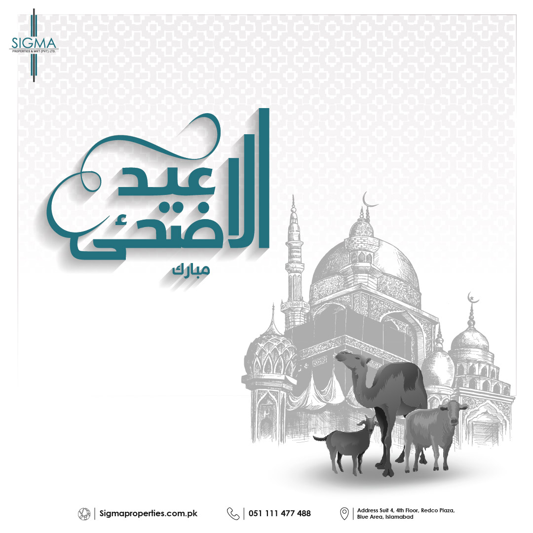 'Eid Mubarak to all our valued clients and partners! Sigma Properties wishes you a joyous and blessed Eid ul Adha. May this special occasion inspire you to create lifelong memories in the comfort of your dream home. ' 🌙✨🏡 #EidUlAdha #Memories #BrighterFuture #SigmaProperties