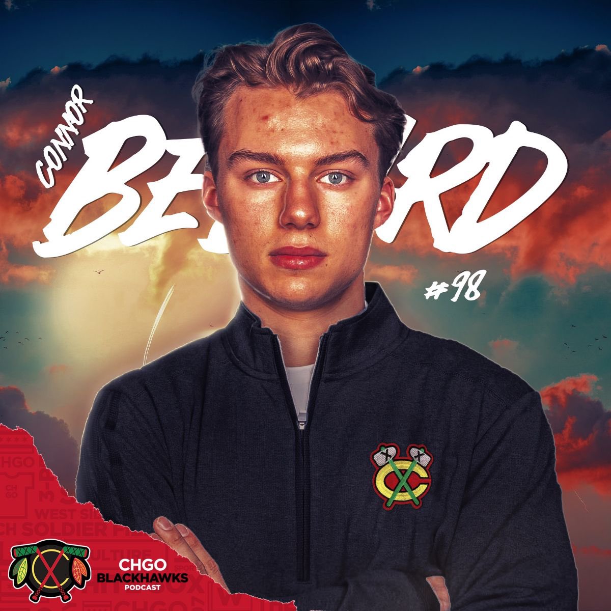 With the first overall pick the #NHLDraft the Chicago Blackhawks select Connor Bedard. 

Red &amp; black has never looked better!
