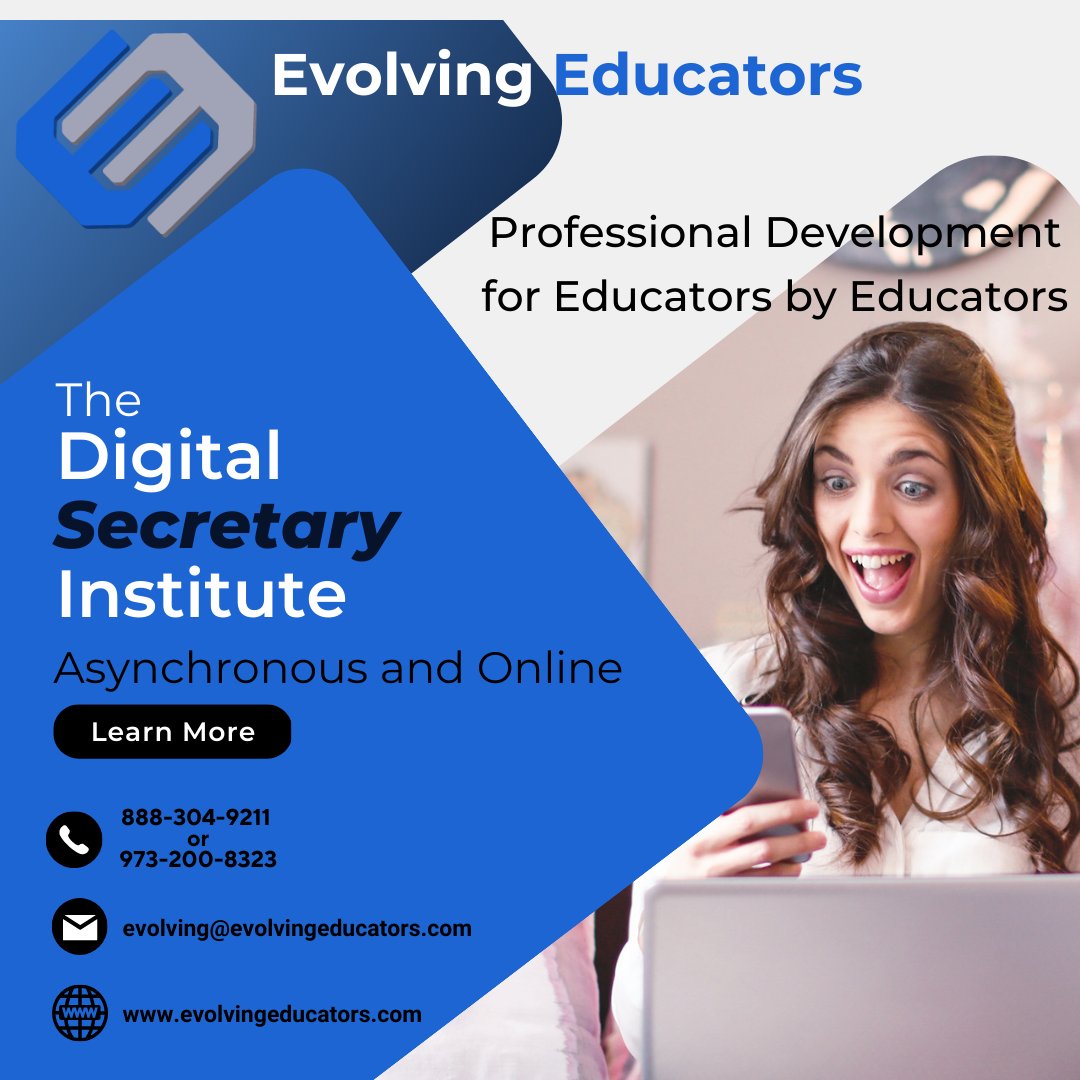 The Digital Secretary Institute
Over 200 strong and counting!
evolvingeducators.com/digital-secret…

#satchat #sunchat #k12 #edchat #suptchat #google