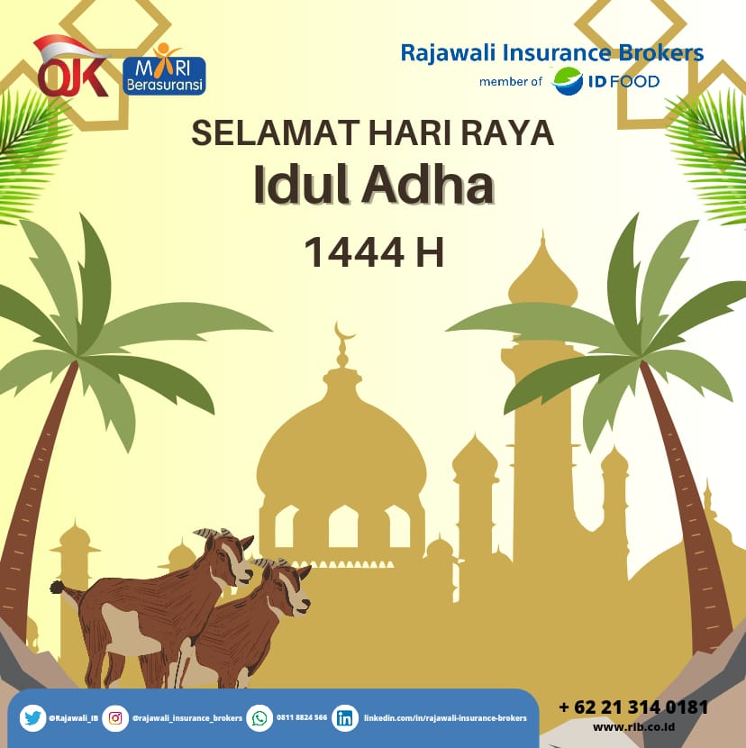 Rajawali_IB's tweet photo. Dewan Komisaris, Direksi dan Karyawan PT Rajawali Insurance Brokers mengucapkan, "Selamat Hari Raya Idul Adha 1444 H." https://t.co/QsbjflvtYV