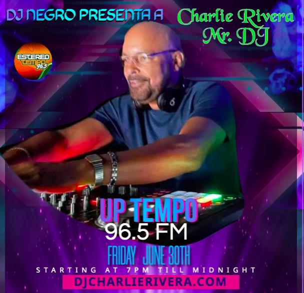 Este viernes 30 de junio estaré de invitado en el programa 'Up-Tempo'  conducido por DJ Negro a partir de las 7pm. en Estereotempo 96.5 FM.