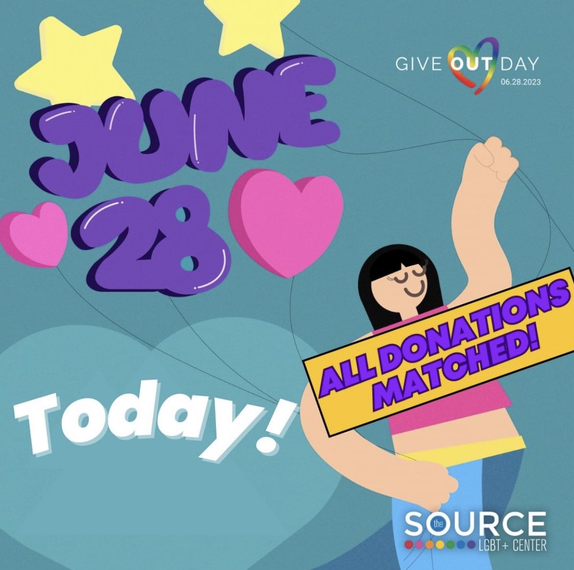 The Source LGBT+ (@thesourcelgbt) on Twitter photo Hello Twitter Fam!! Today is #GiveOUTDay & we’re competing for the 1st place leaderboard prize! We’re barely in 2nd place & need your support! Every $10 donation counts ✨🌈❤️
Donate here: giveoutday.org/donate/thesour… Hello Twitter Fam!! Today is #GiveOUTDay & we’re competing for the 1st place leaderboard prize! We’re barely in 2nd place & need your support! Every $10 donation counts ✨🌈❤️
Donate here: giveoutday.org/donate/thesour…