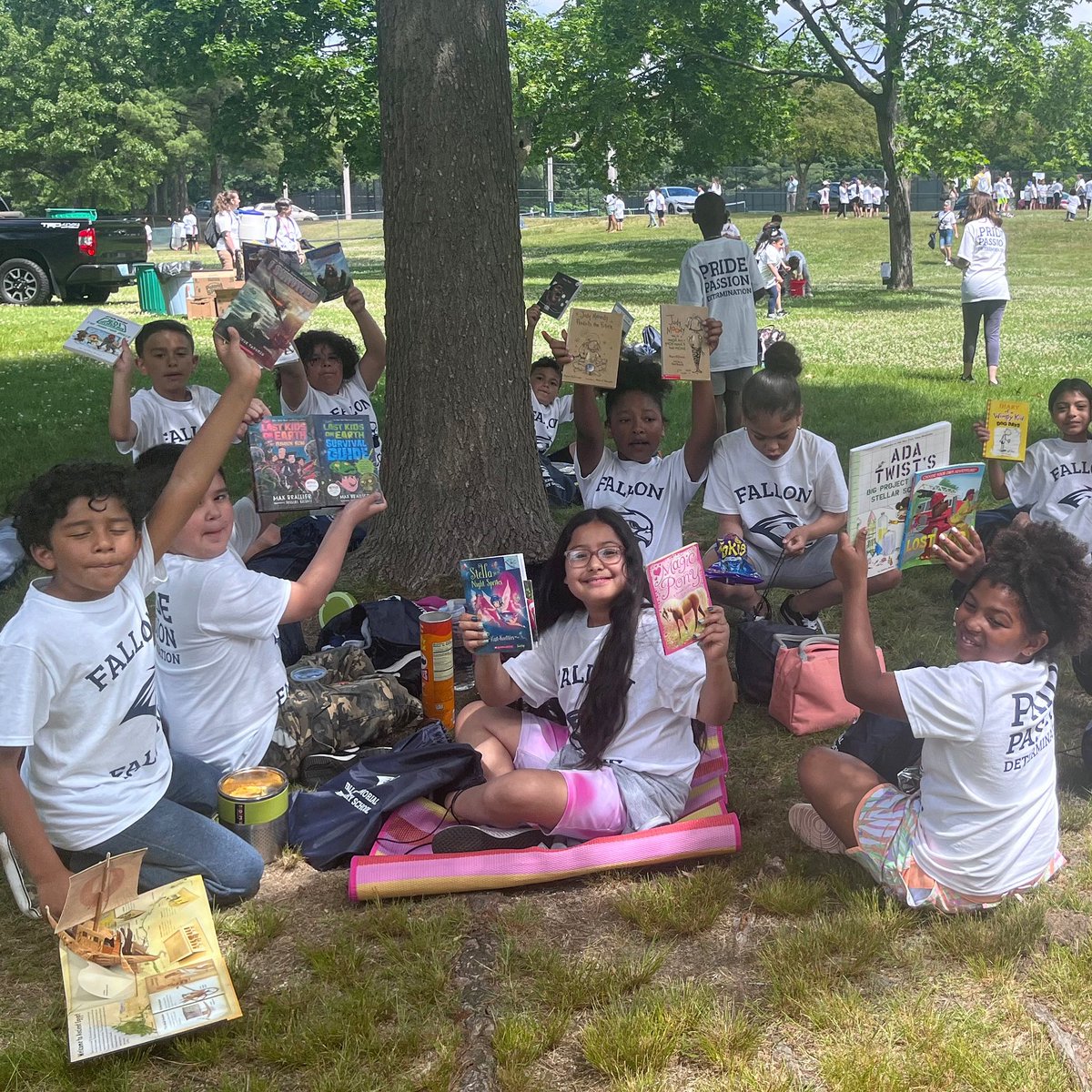 We had so much fun at Fallon Elementary in Pawtucket celebrating the close of the school year! We made sure students had books to help prevent #summerlearningloss. Our summer programs are picking up now that the school year has ended - look out for the book van in your community!