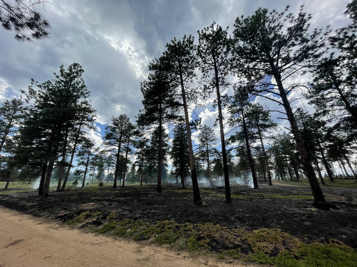 #SouthPlatteRD has ceased ignitions for the #SandSpringsRX. Crews completed a total of 15 acres of black line. Lingering smoke may be visible throughout the evening and into the morning. Resources will remain on scene through the late evening and will continue to patrol tomorrow.