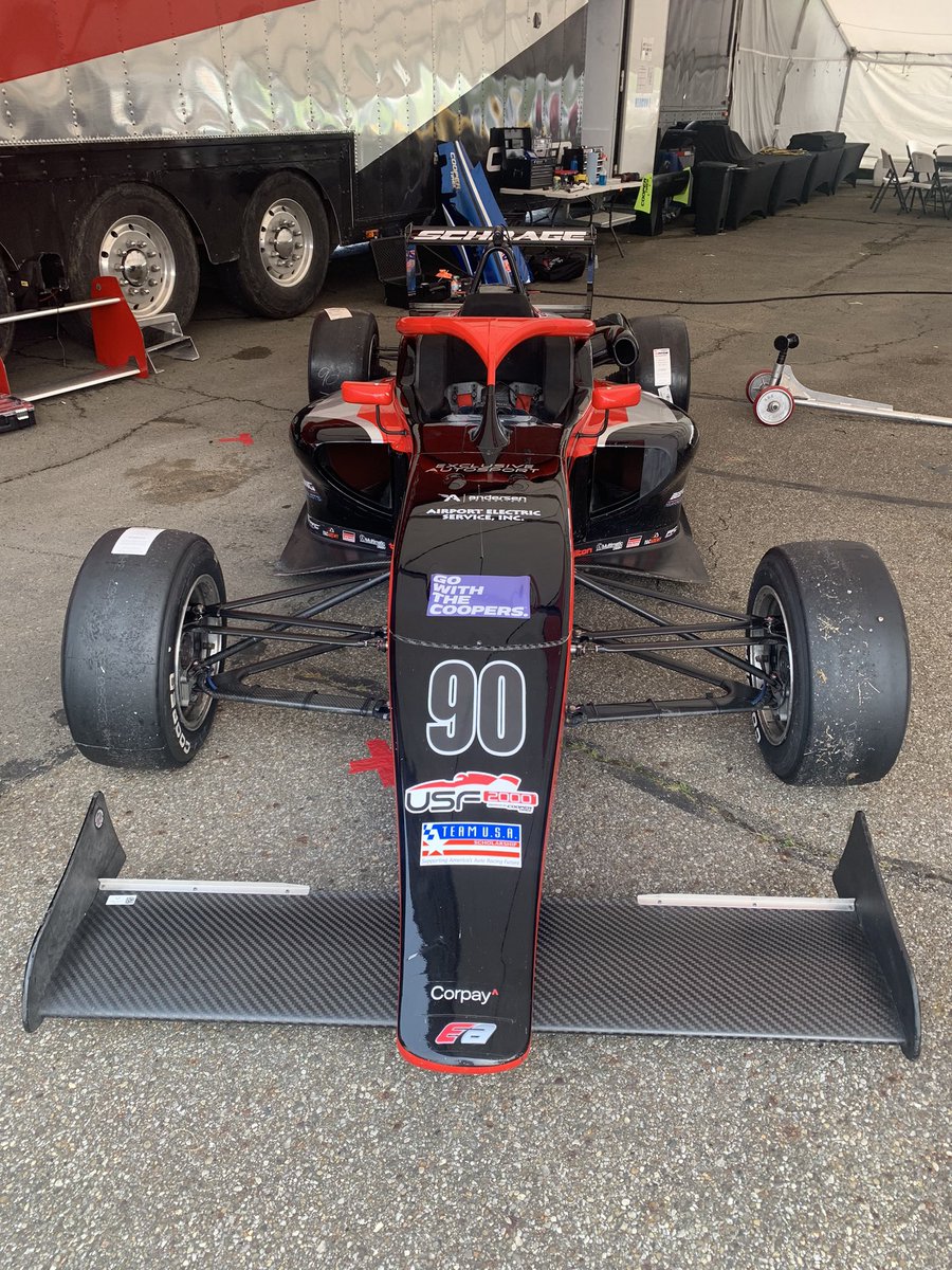The @ExclAutosport/#90 car is ready for my USF2000 debut this weekend at Mid-Ohio Sports Car Course. I’m anxious to start testing tomorrow. Thanks to my incredible sponsors Beefcake Facing, Airport Electric Service, Inc., @dougmockett, and @TeamUSASchol.