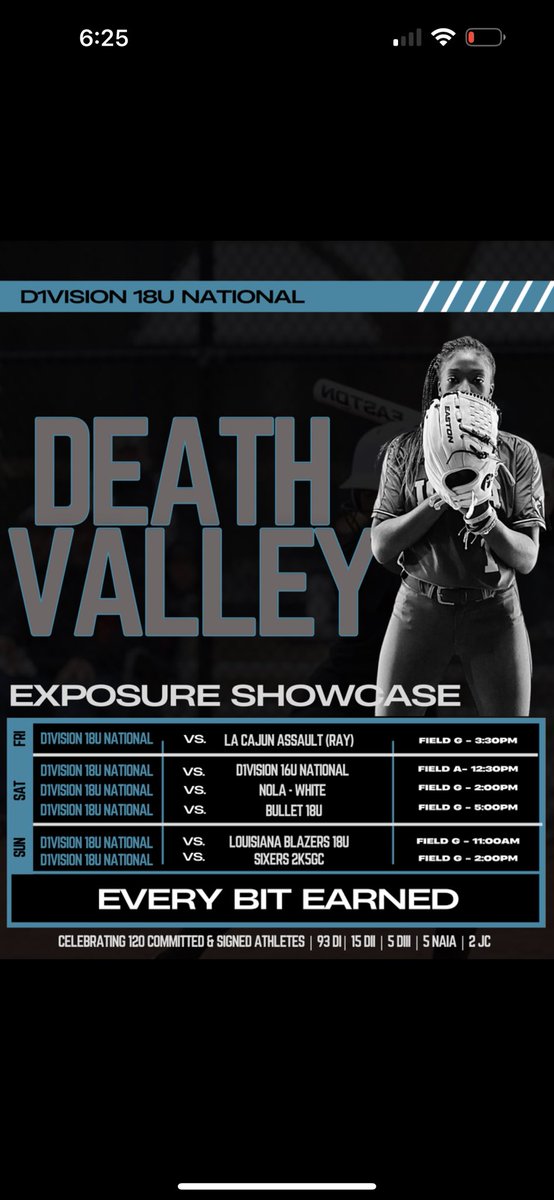 Tournament schedule this weekend! Coaches come and check me and my team out!
