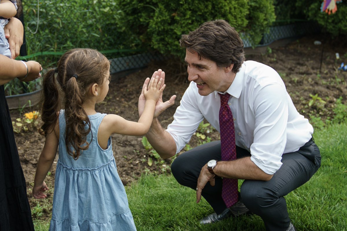 CanadianPM's tweet photo. Today in Mississauga, Prime Minister Justin Trudeau met with families to discuss the Early Learning and Child Care Infrastructure Fund, which will support child care providers to continue offering high-quality, affordable, and inclusive child care across the country. https://t.co/AnFmdTU9BF