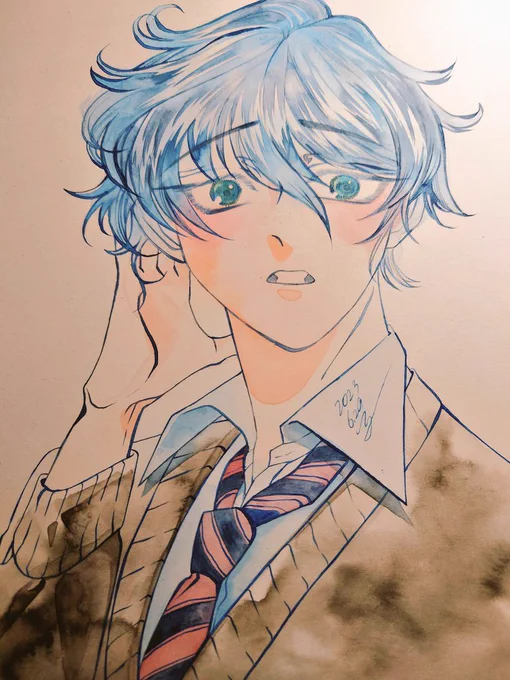 凛ちゃんできました かわちいね #佐原個展準備中 #透明水彩