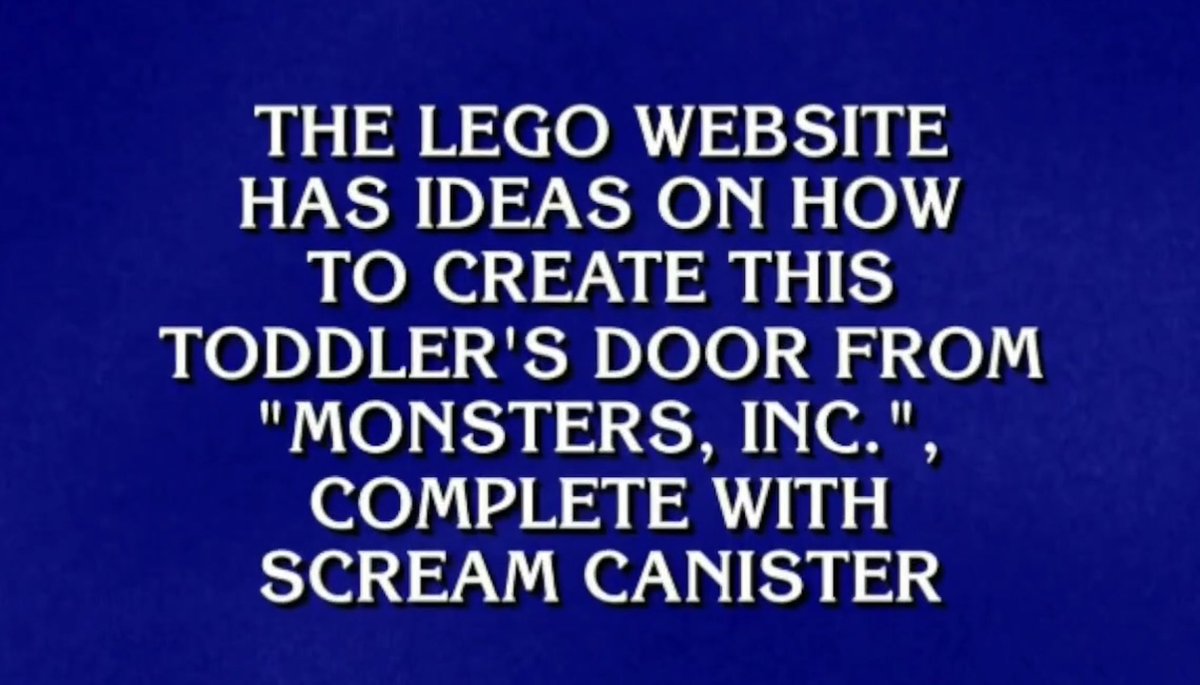 @Jeopardy featured a question today about @LEGOIdeas and one of the IDEAS sets I had a hand in coming up with 😂