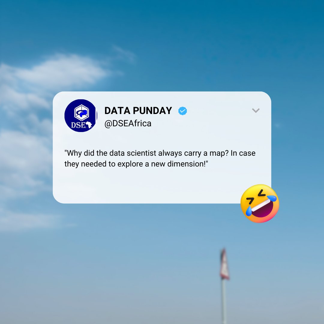 DSEAfrica's tweet image. Happy Thursday Data Nerds! 
#PUNday 
#DataSciencePuns&quot;
#DataScienceEastAfrica