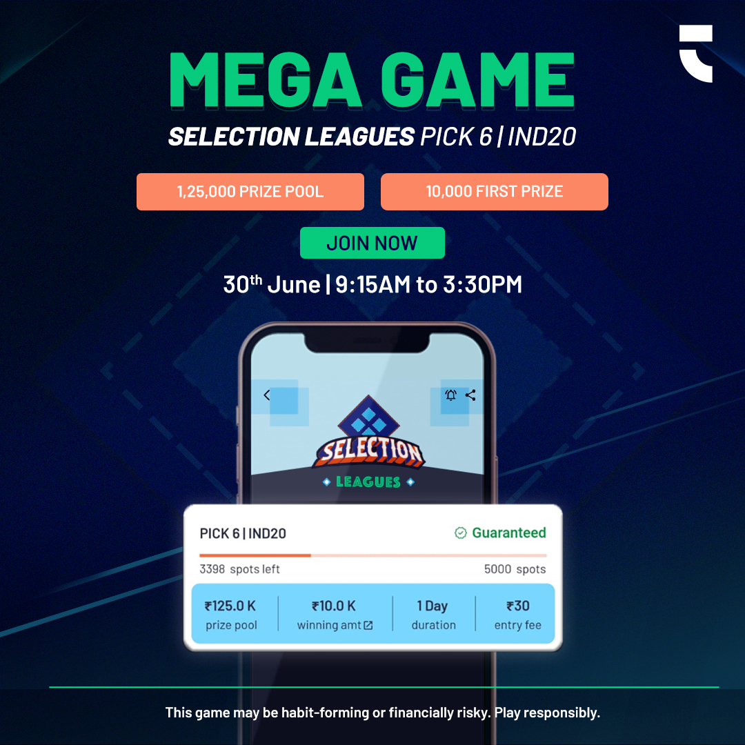 TradewithTL's tweet photo. ๐๐ฎ Participate in the PICK 6 | IND20 #MegaGame on #SelectionLeagues!
๐ก Do your research ๐
๐ข Pick a portfolio of 4-6 companies ๐ผ
๐ธ Stand a chance to win from the Rs 1,25,000 prize pool! ๐ฐ๐
๐ฅ 1st prize is Rs 10,000!
Join Now: https://t.co/tOUX5uHfFJ
#MegaGame #GameOnTrade #StockMarket #TradingLeagues