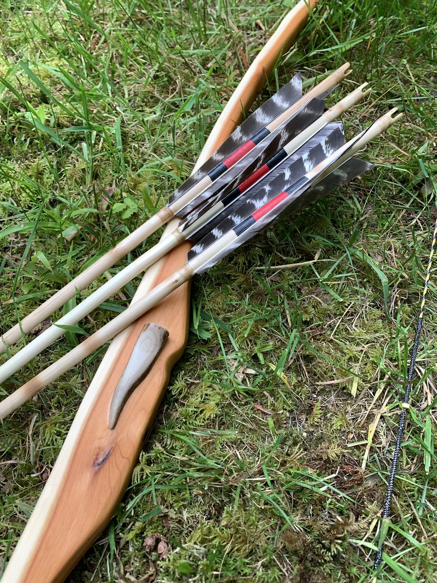 Some of my recent work. Yew longbow and primitive ocean spray arrows🏹

#traditionalarchery #primitivearchery