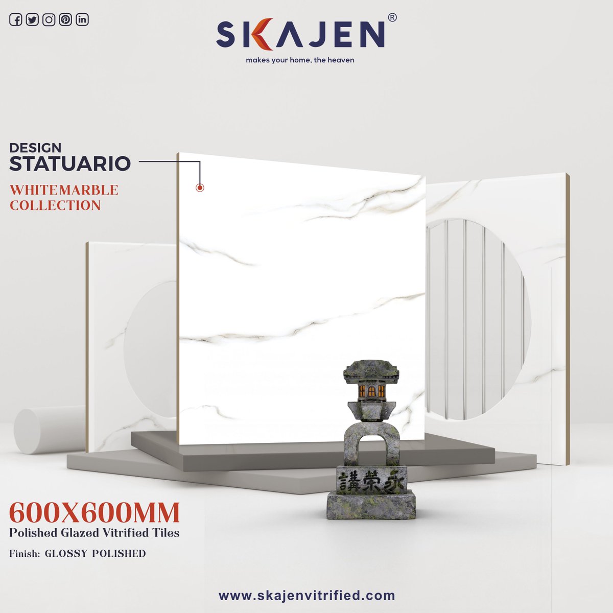 skajenvitrified's tweet image. Experience the perfect fusion of style and practicality with our WHITE MARBLE tiles. Elevate your space effortlessly while enjoying durable and long-lasting flooring for your home or office.

#whitemarble #tilecollection #styleandpracticality #durability #wearandtearresistant